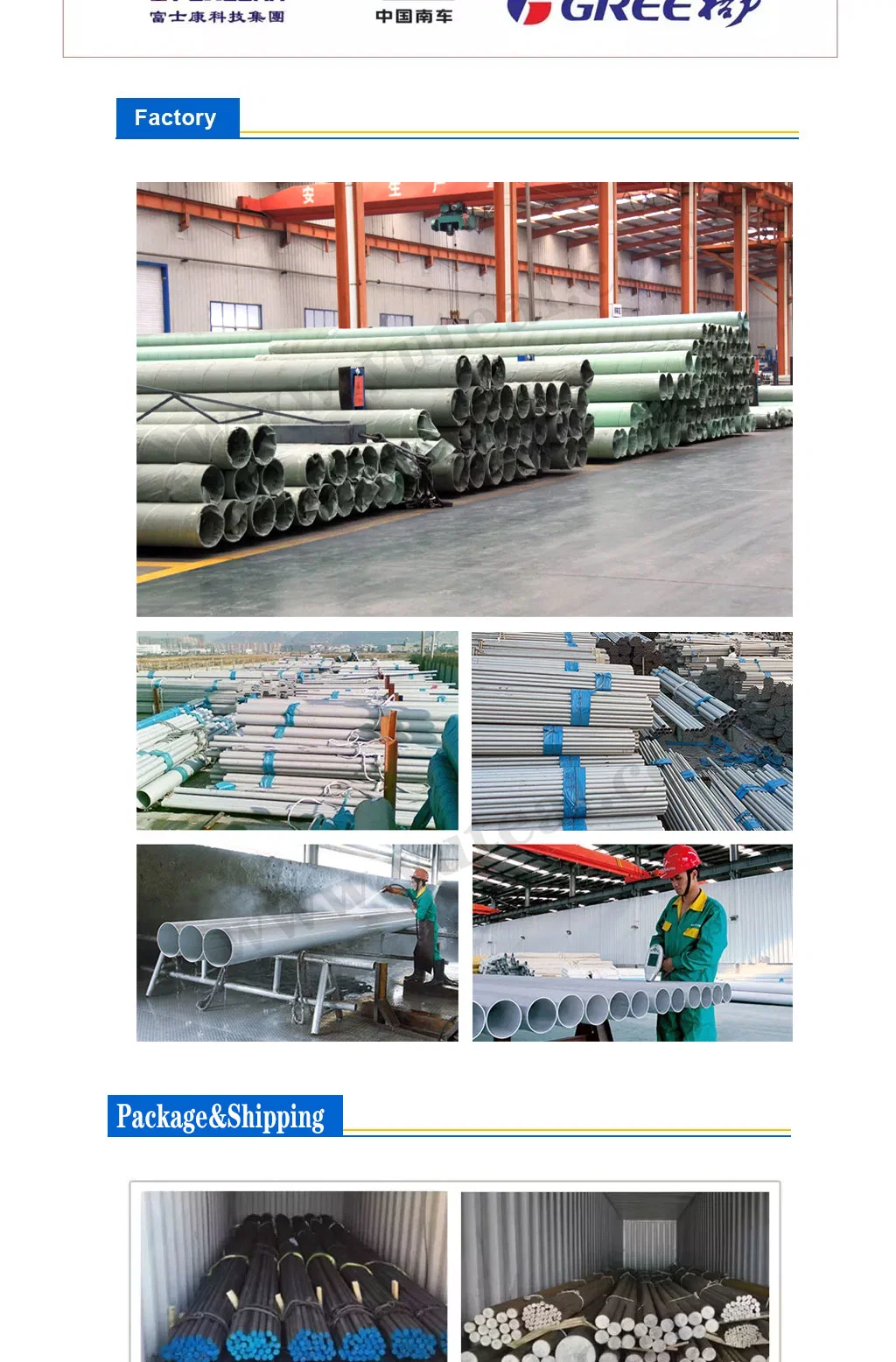 Stainless Steel Seamless Steel Pipe Pip 201 304 316 310 410 409 430 Low Carbon 202 Stainless Steel Pipe High Temperature Hollow Pipe