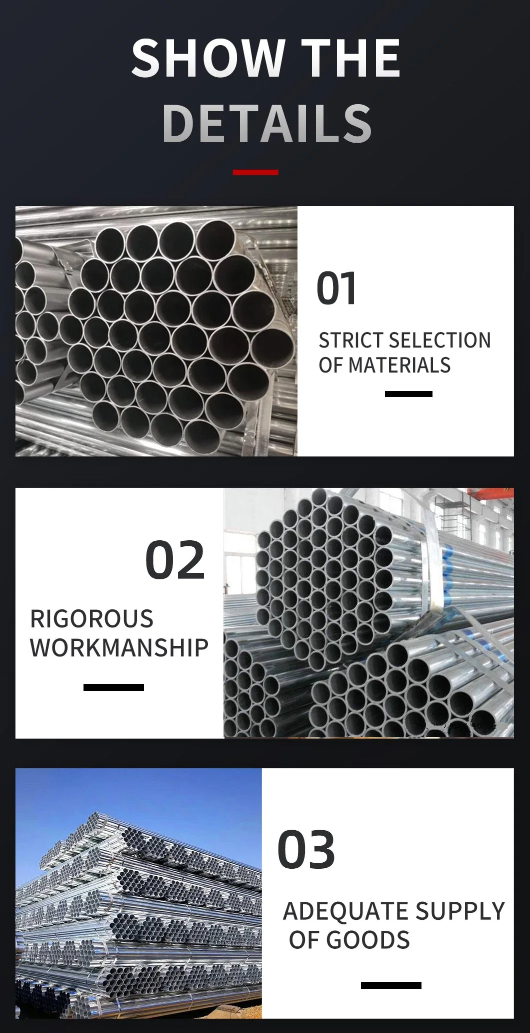 ASTM A106/A53/A333/A106/St45/Q235B/Q355b Thick Wall Sch40 Sch80 Structural/Scaffolding Galvanized/Gi Steel Pipe/Tube for Mechanical Structure